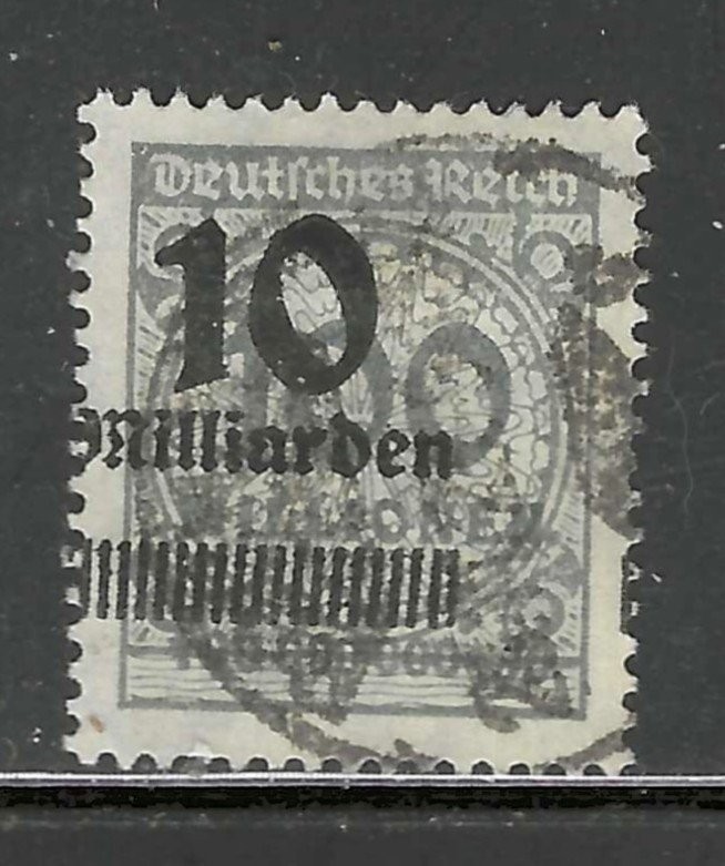 Germany 1923 Misplaced Surcharge, Scott 316
