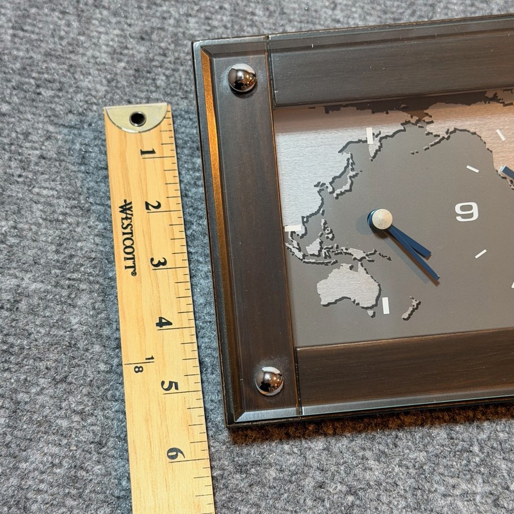 NEW Seiko World Time Clock Multi-Zone Display Office QXG121BLH