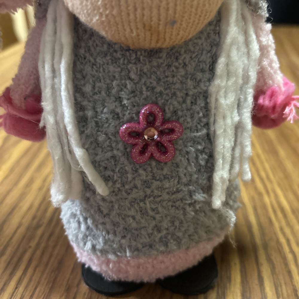 Handmade Pink And Gray Gnome ￼