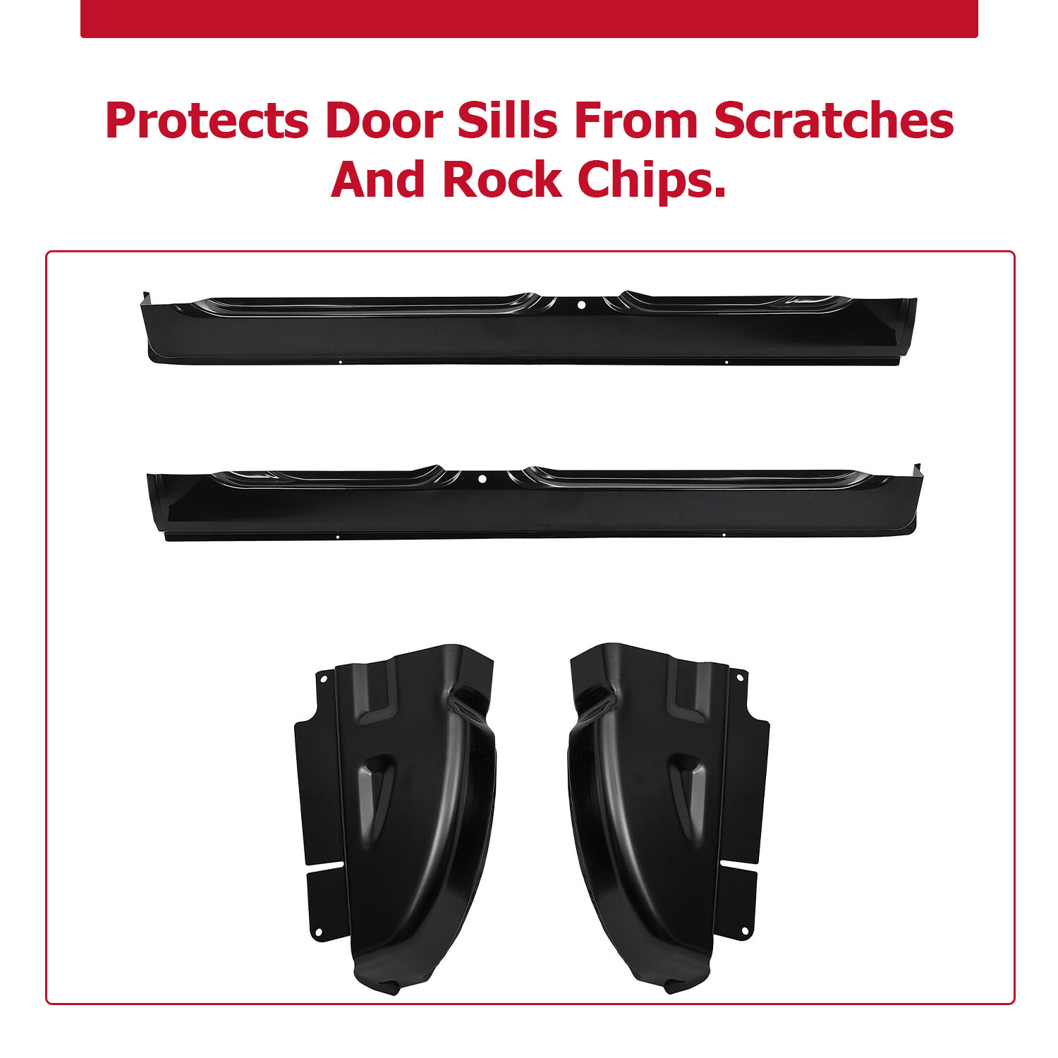 Pair Rocker Panels & Cab Corners For 2002-2008 Dodge Ram Quad Cab 1500 2500 3500