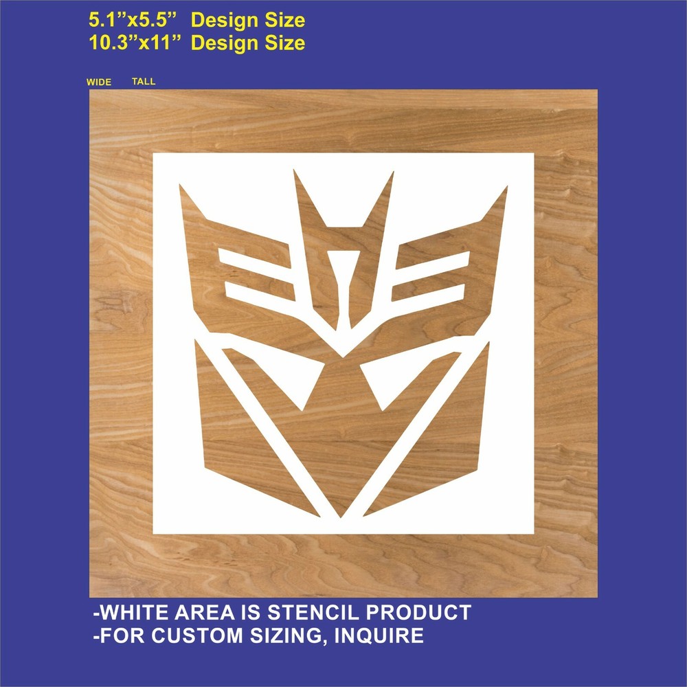 Transformer, Decepticon - Reusable, Flexible Plastic Stencil