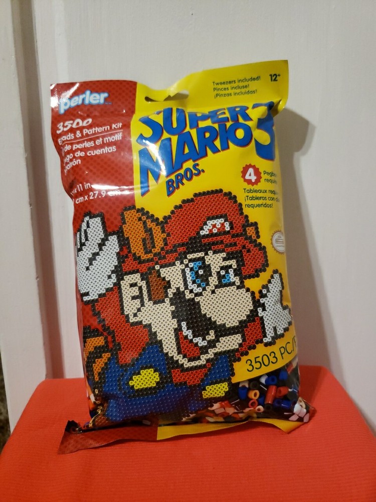 Super Mario Bros. 3 Perler 3500pc Beads & Pattern Kit - New/Sealed