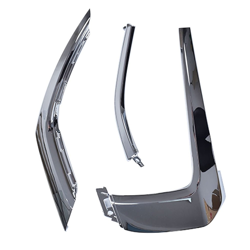 3Pcs Front Bumper RH Passenger Side Chrome Trim Molding Strip Set Replacement...