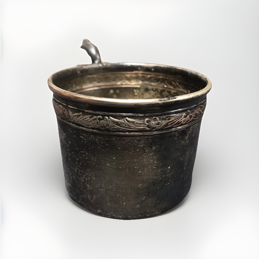 Vintage Silver on Copper Baby Cup Guildhall Needs Cleaning But Beautiful Cup