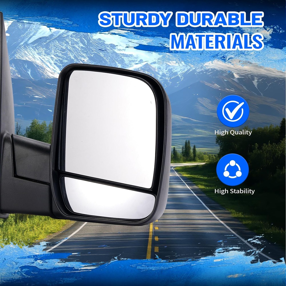 Passenger Side Door Towing Mirror for 2002-2008 FORD E150 E250 E350 E450 E550