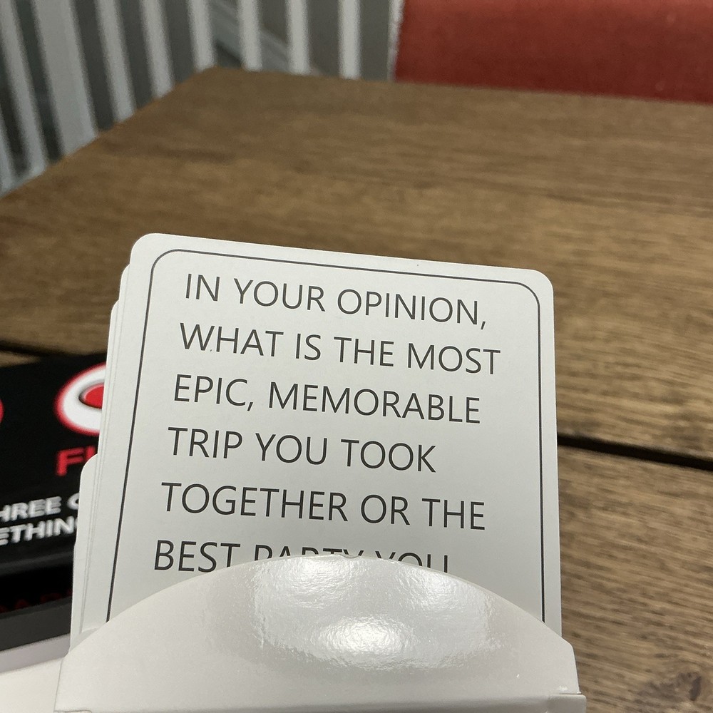 Talk Flirt Dare Card Game