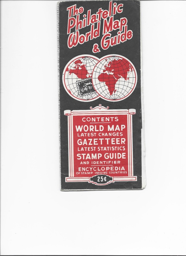 Vintage The Philatelic World Map & Guide