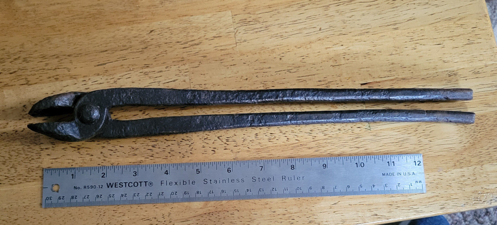 Antique 14" Hand Forged Iron Blacksmithing Reloading Tool Farm Barn Rustic
