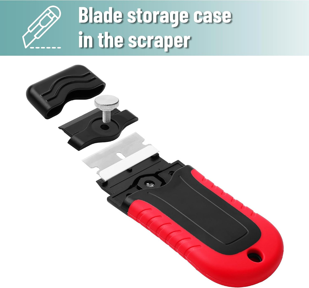 Razor Blade Scraper With 10Pcs Extra Blades Multi-Purpose Cleaning Scraper Tool