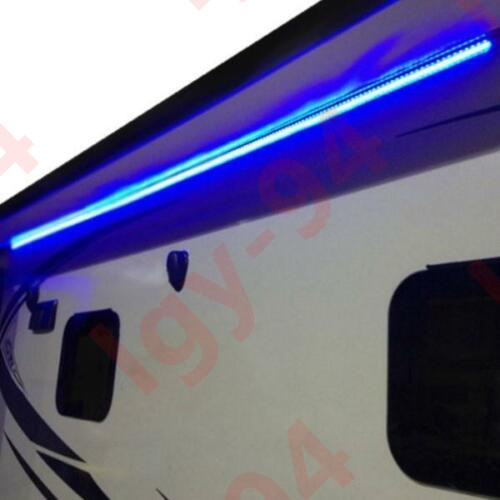 Blue Neon Glow EL Wire String Strip Decor Boat LED Light Car Party + Controller