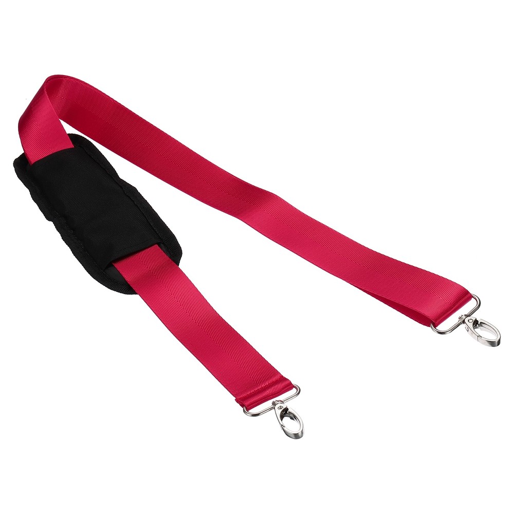 59" Shoulder Strap, 1.5" Width Adjustable Strap with Padded Swivel Hooks, Red