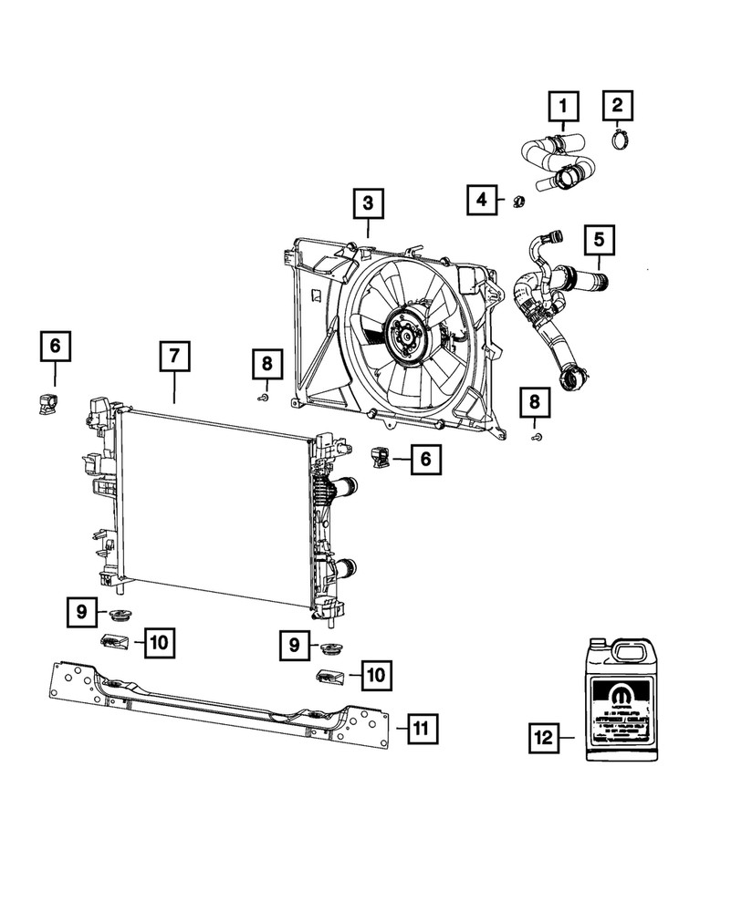 Genuine Mopar Hose Clamp 68363054AA