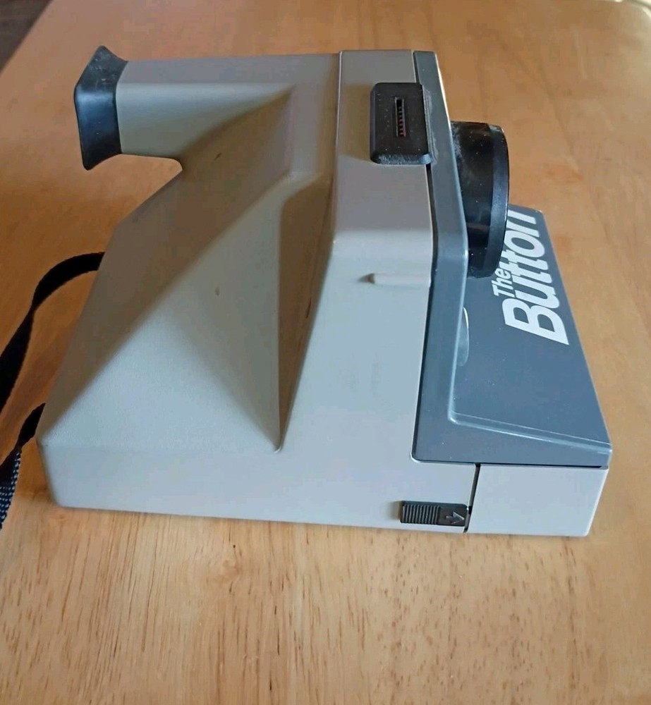 Vintage 1980s Polaroid The Button Land Camera With Strap Untested