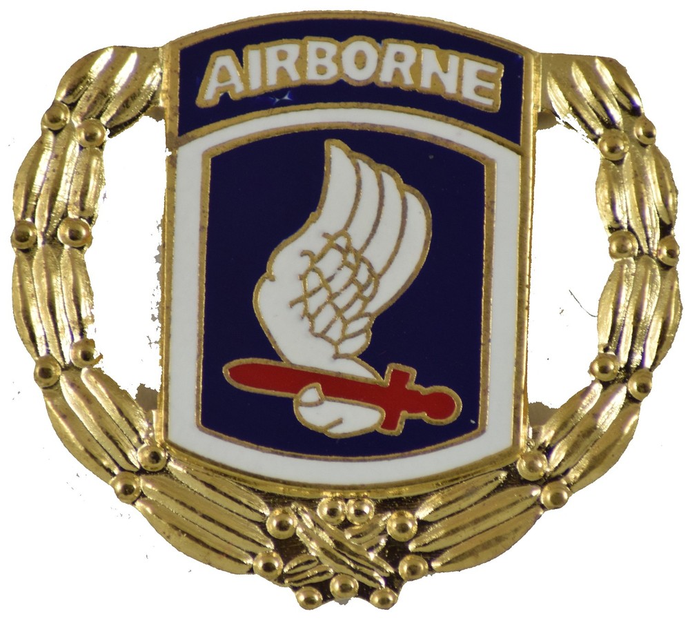 173RD ABN WREATH HAT PIN