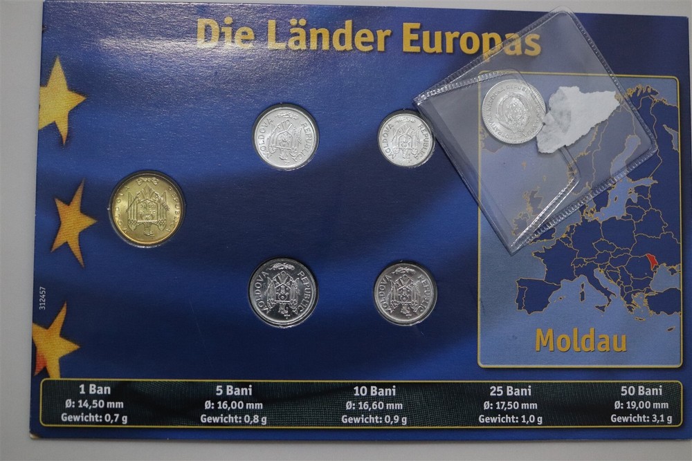 🧭 🇲🇩 MOLDOVA MINT SET WITH COA B79 #885