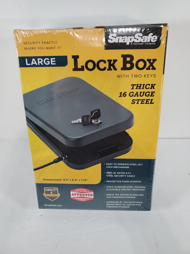 SnapSafe Large Lock Box with 2 Keys