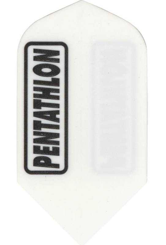 PENTATHLON SOLID WHITE Slim Dart Flights - 100 Micron - 3 sets (9 flights)