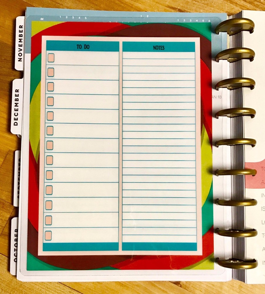 This Week Daily To Do Notes Dashboard Insert for use with HAPPY Planner