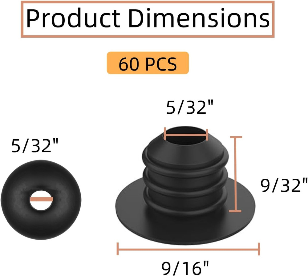 60PCS Pegboard Hook Locks, Peg Hook Locks Clips for 1/4 Inch Peg Board, Pegboard