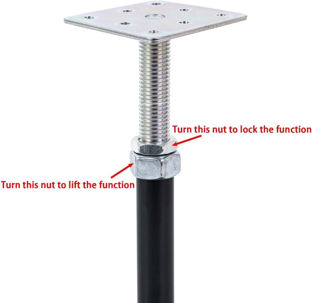 High Carbon Steel Adjustable Jacks, 16-20" Post for Structural Support