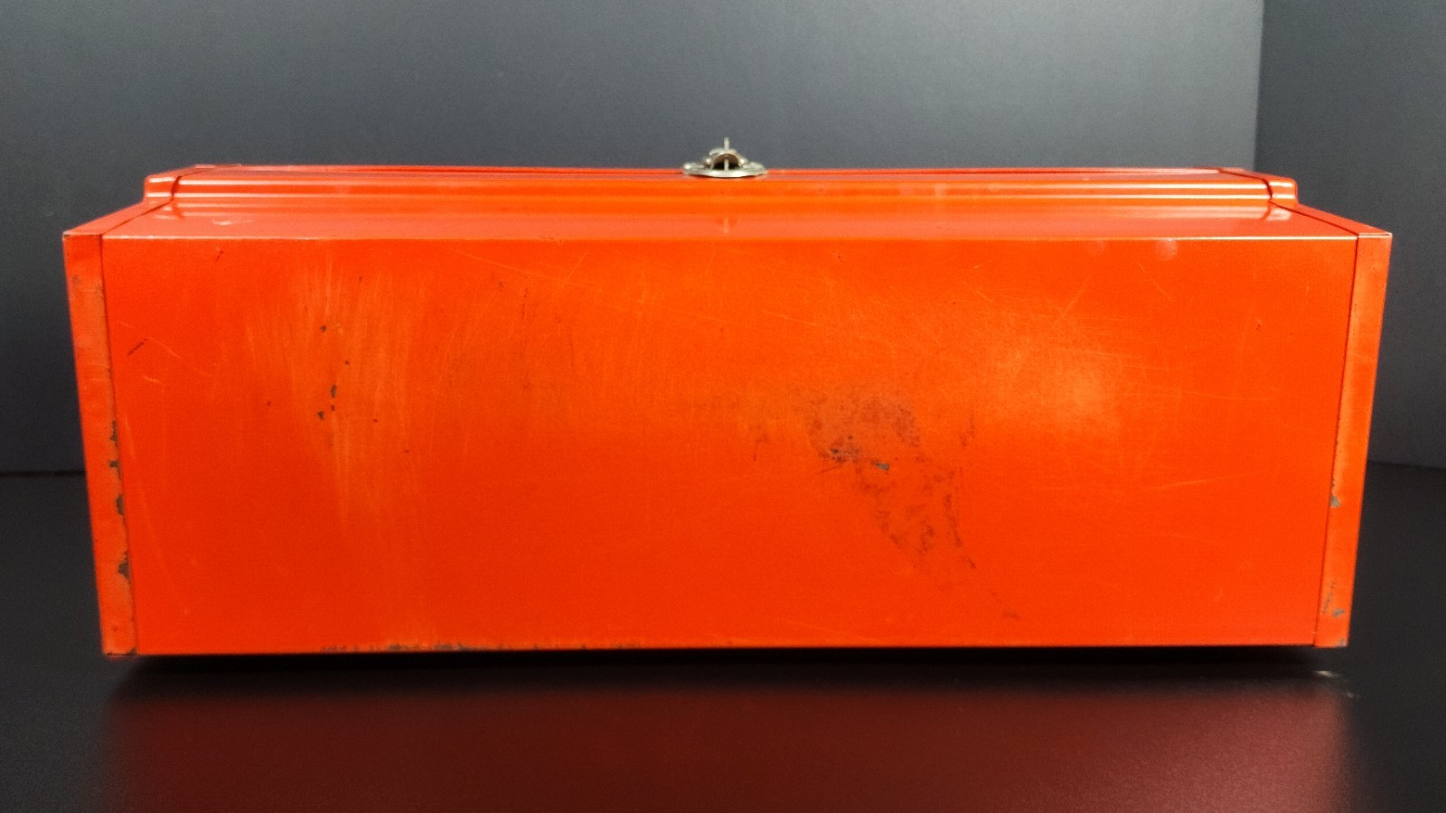 Vintage Mopar Scat Pack Metal Toolbox 1960s-70s Red with Bee Stripe & Insert