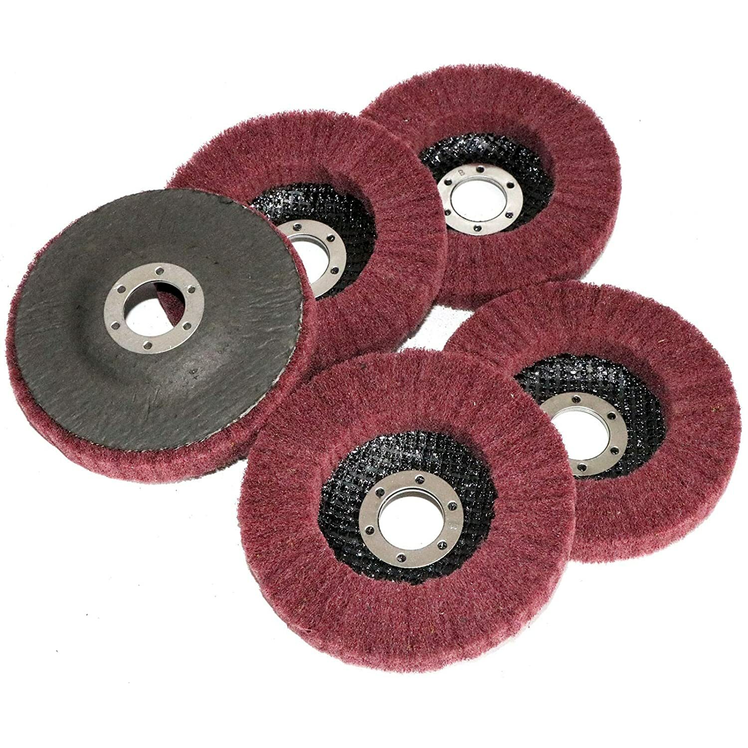 5PCS 4-1/2" Nylon Flap Disc Metal Polishing Buffing Wheel Pads for Angle Grinder