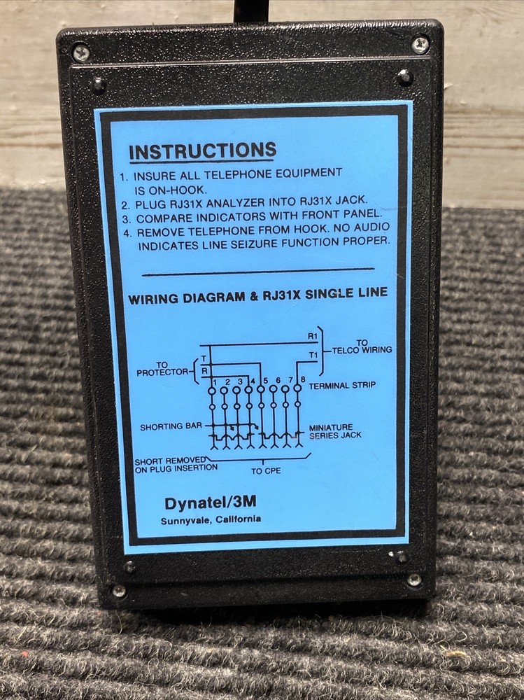 Used D-101 Analyzer RJ31X, Dynatel 3m Analyzer