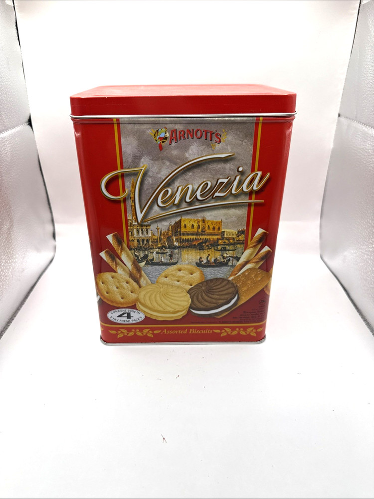 Arnott's Venezia Assorted Biscuits Decorative Tin EUC