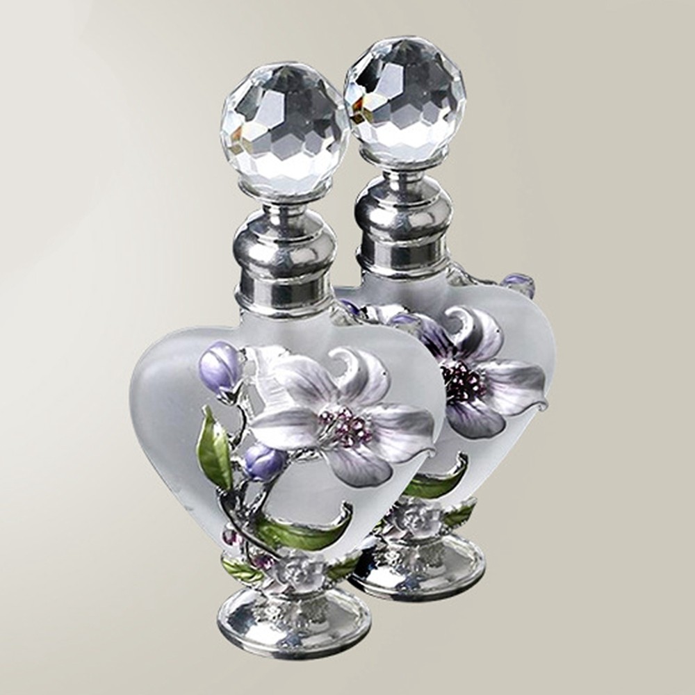 10ml Heart-shaped Orchid Perfume Bottle Empty Refillable Cologne Toner Container