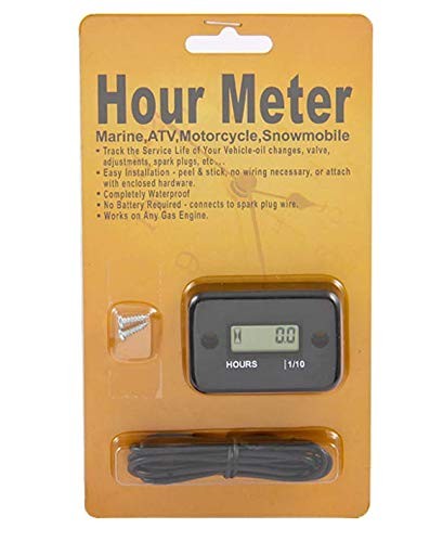 Inductive Hour Meter for Gas Engines, Digital Engine Hour Counter with Built-...