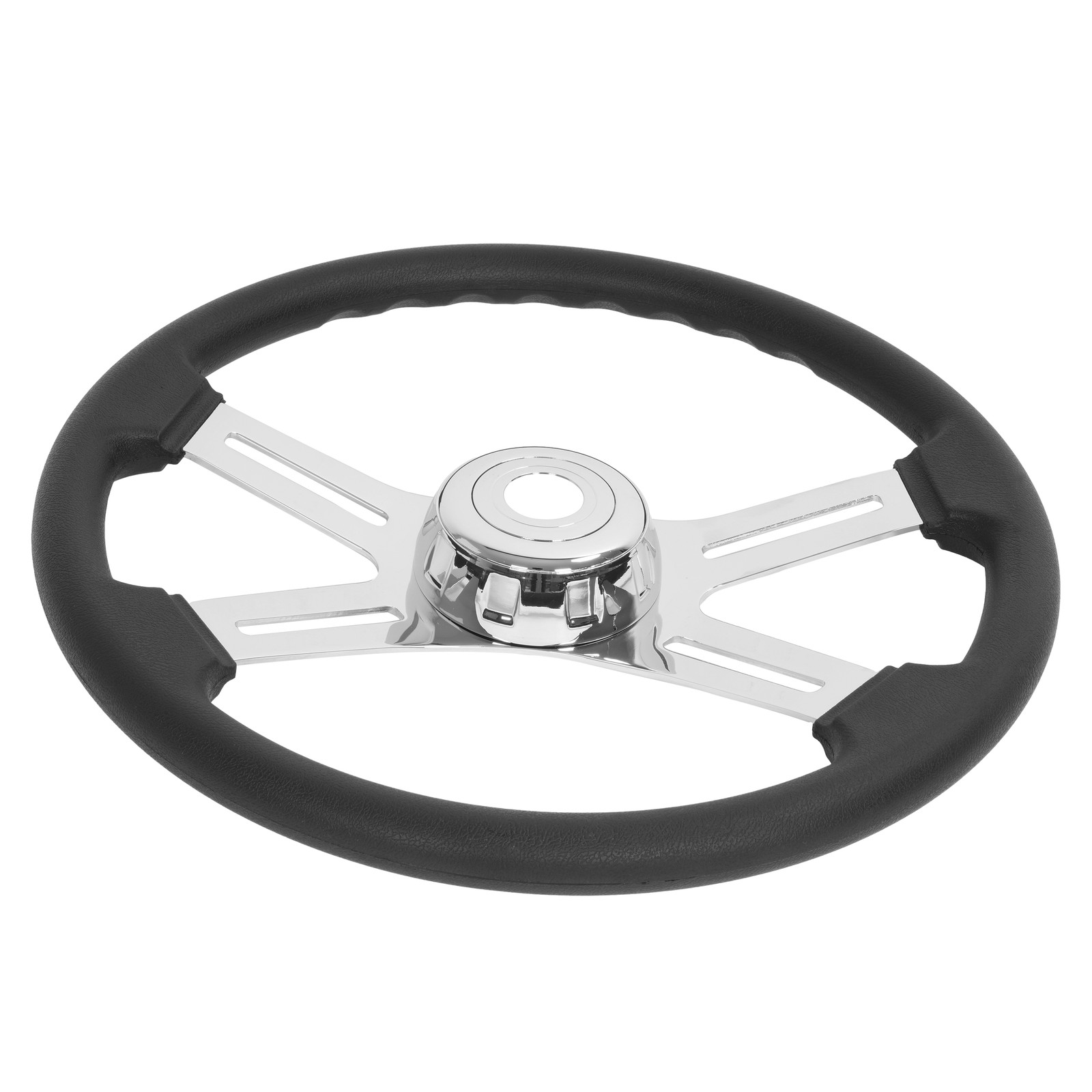 4 Spoke Steering Wheel 18" Black For Freightliner/ Kenworth/ Peterbilt/ Volvo