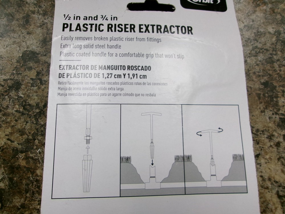 1/2 IN & 3/4 IN BROKEN PLASTIC RISER NIPPLE EXTRACTOR CALLIE-58
