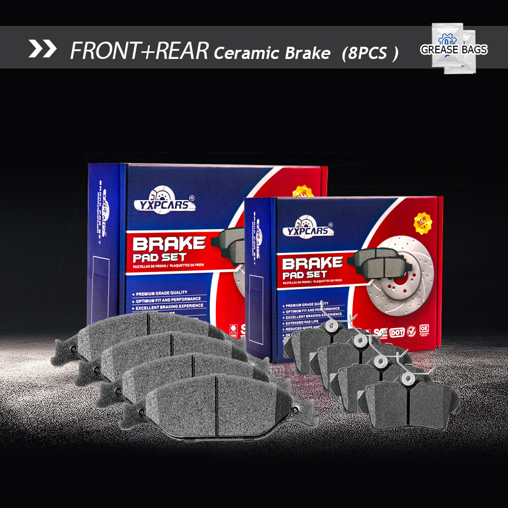 Front & Rear Ceramic Disc Brake Pads For 1999 2000 - 2004 Ford Mustang