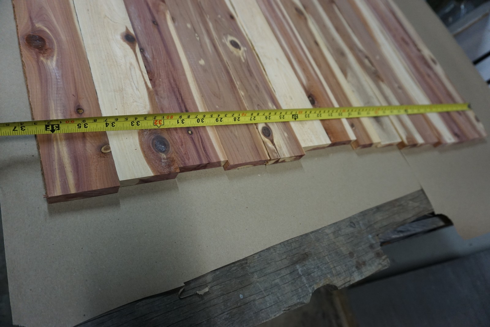 15 Pieces of Aromatic Eastern Red Cedar Boards 1/2" x 2 1/2" x 32" long
