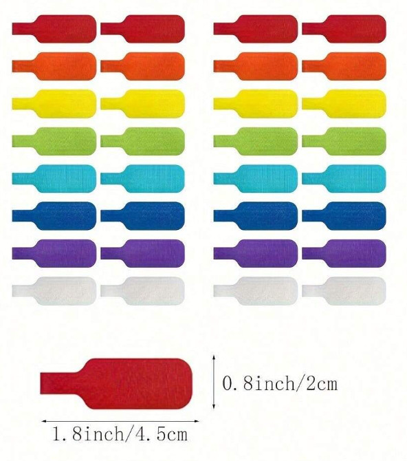 10pcs Wire Markers - Writable Cable Labels with Hook, Loop for Easy Organization