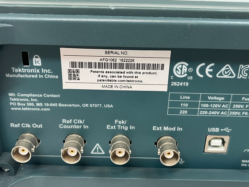 Tektronix AFG1062 Arbitrary Function Generator 60MHz 300MS/s 2-CH