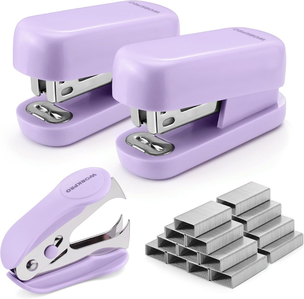 WORKPRO 3x Stapler Set 2x Mini Stapler 1PC Staple Remover 2000 Standard Staple