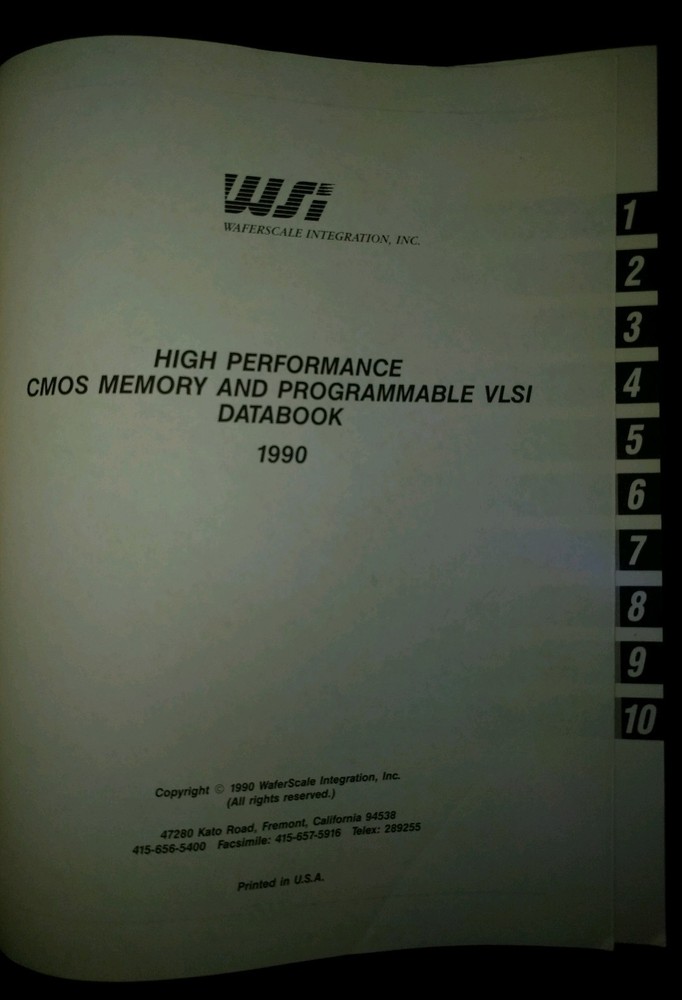 High Performance CMOS Memory and Programmable Databook 1990