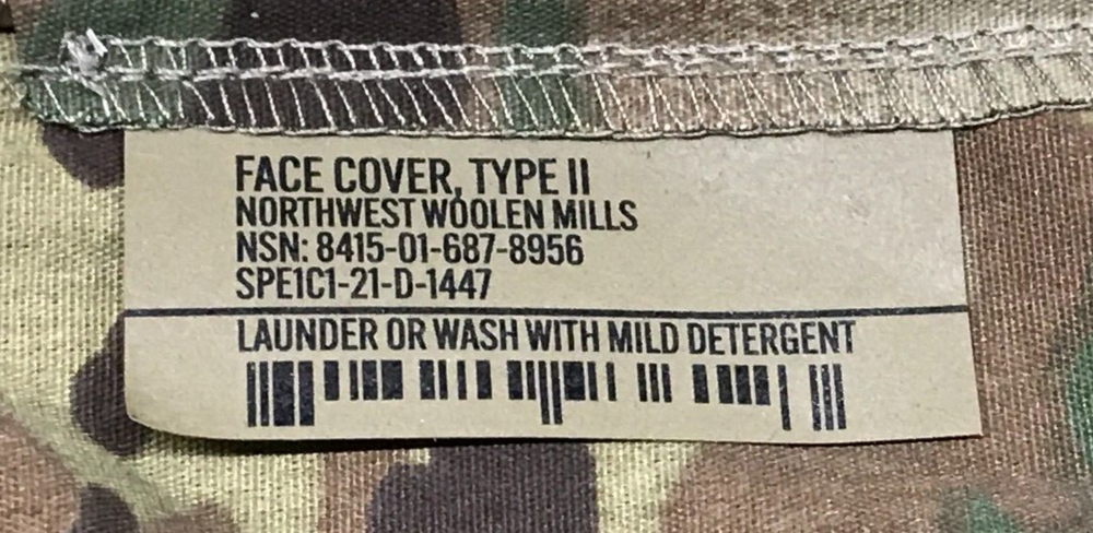 MULTICAM OCP Type II Face Cover OSFA New Unissued 2 Each USGI