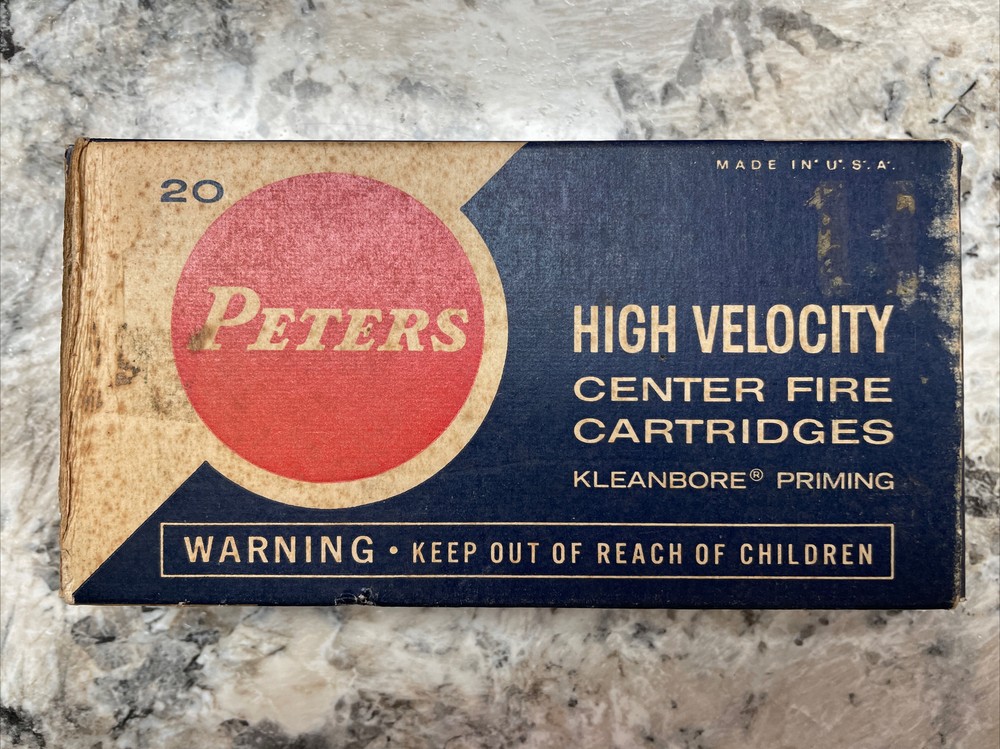 Vintage PETERS Ammo Box Empty Shells 243 Win