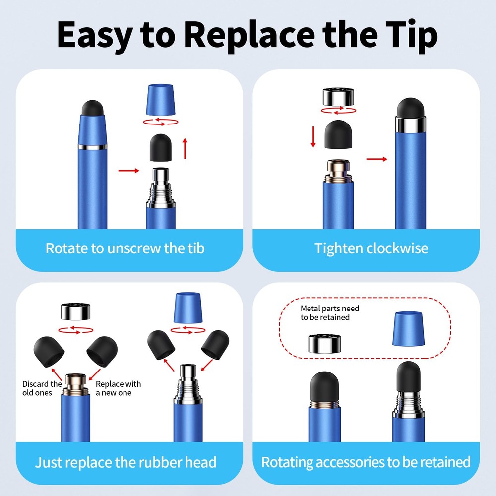 Stylus Pen for Touchscreen,2 in 1 High Precision and Sensitivity Stylus,Stylu...