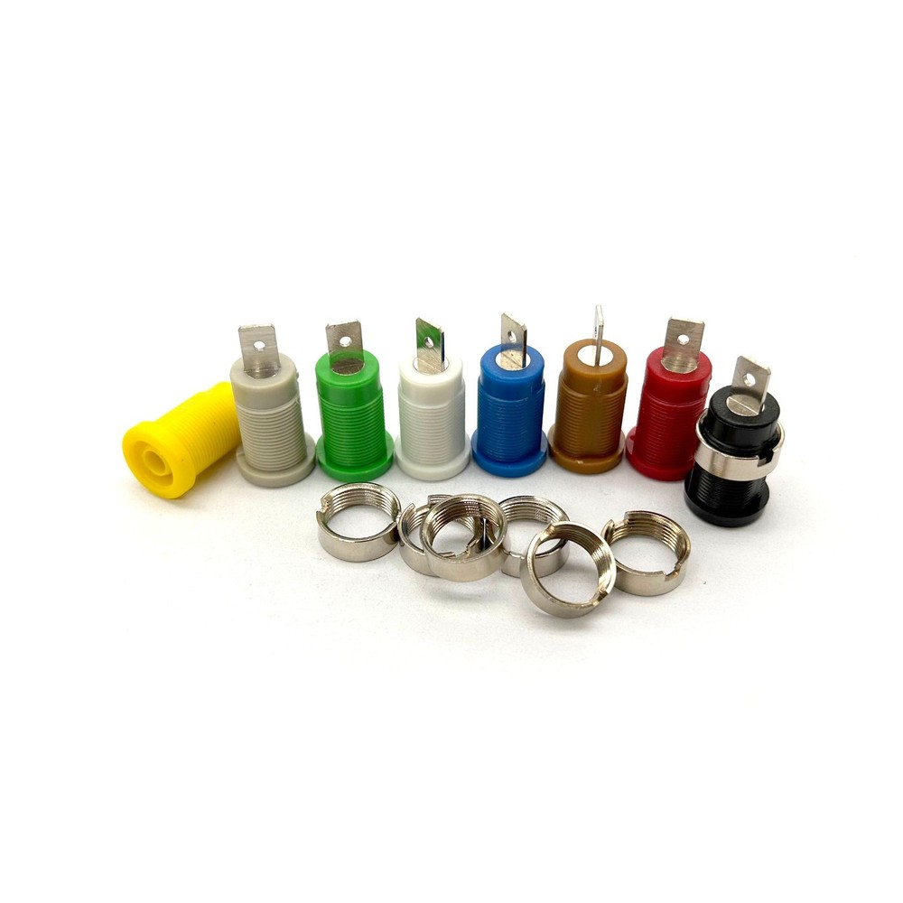 16PCS 32A Copper 4mm Binding Post Banana Socket Panel Mount Test Probe 8 Color