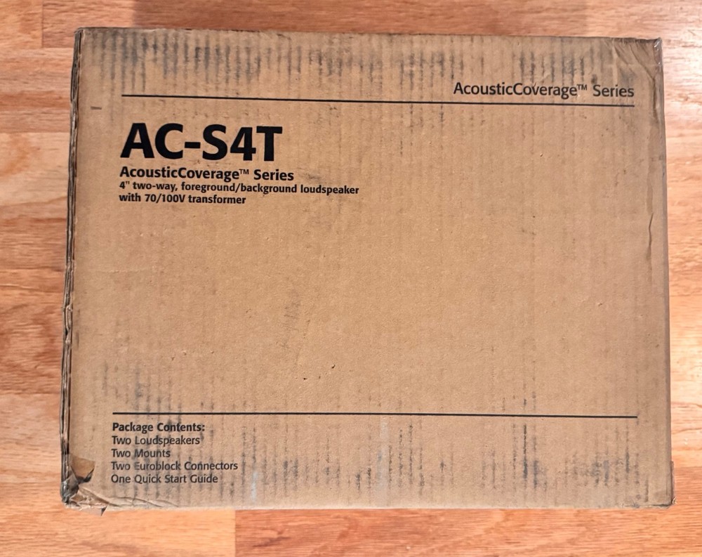 PAIR QSC AC-S4T BK Surface Mount Speaker BLACK