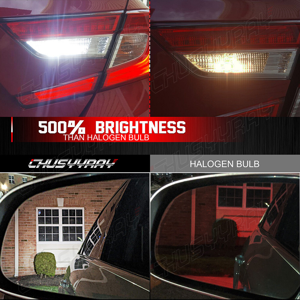 White 921 W16W LED Reverse Backup Light Bulbs for 2003-2011 Honda Element