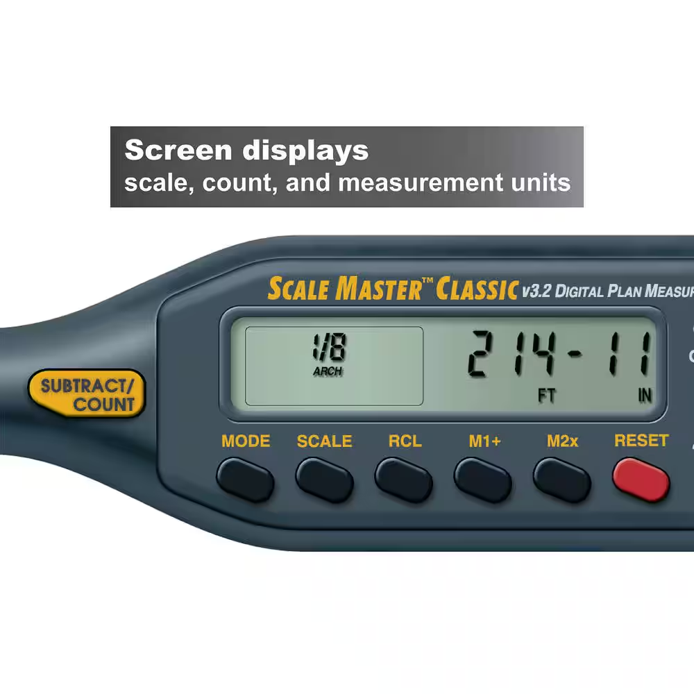 Scale Master Classic Professional Digital Plan Input with Large LCD Display