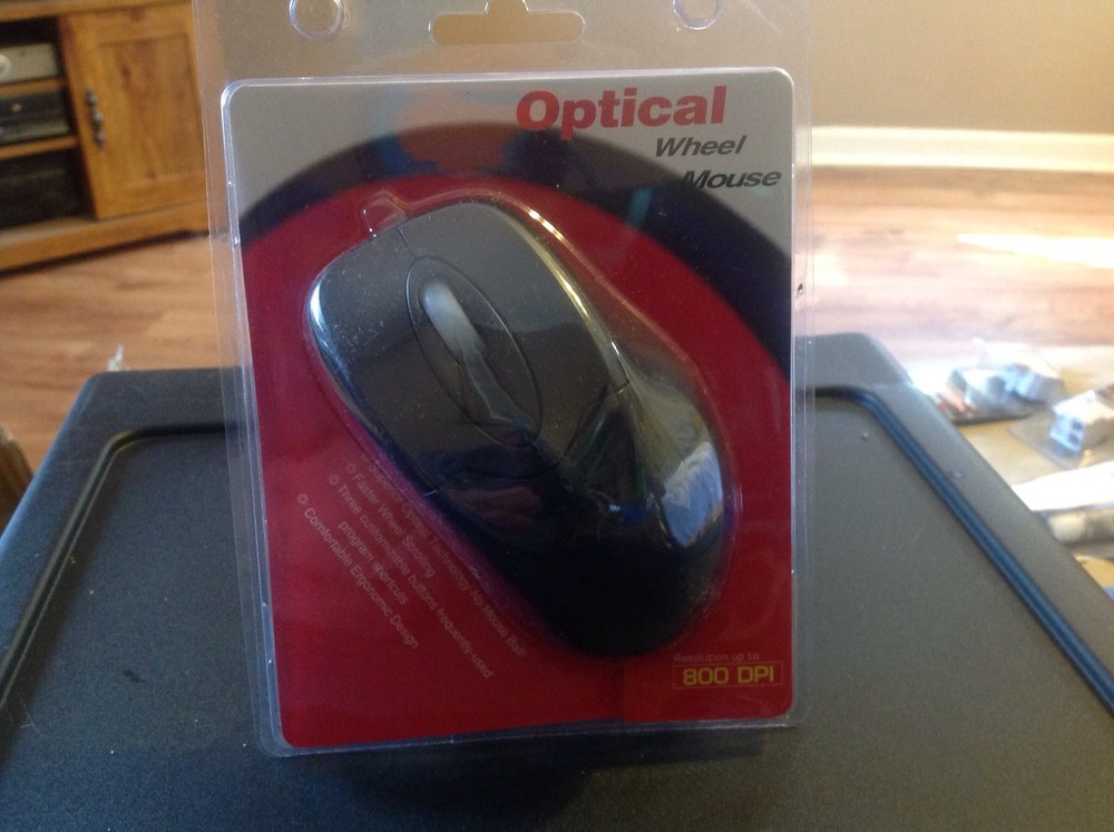 Superior Optical Technology 800 DPI Black Wheel Mouse - Computer Mouse