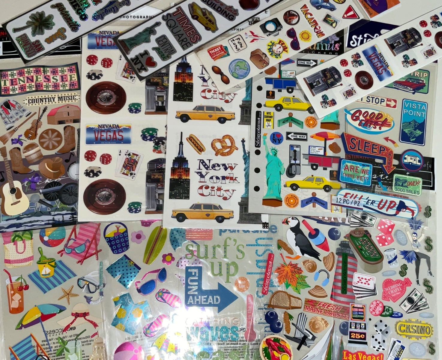 Travel Vacation Beach Theme New Stickers Sticker Packs Mods You Choose, YOU PICK