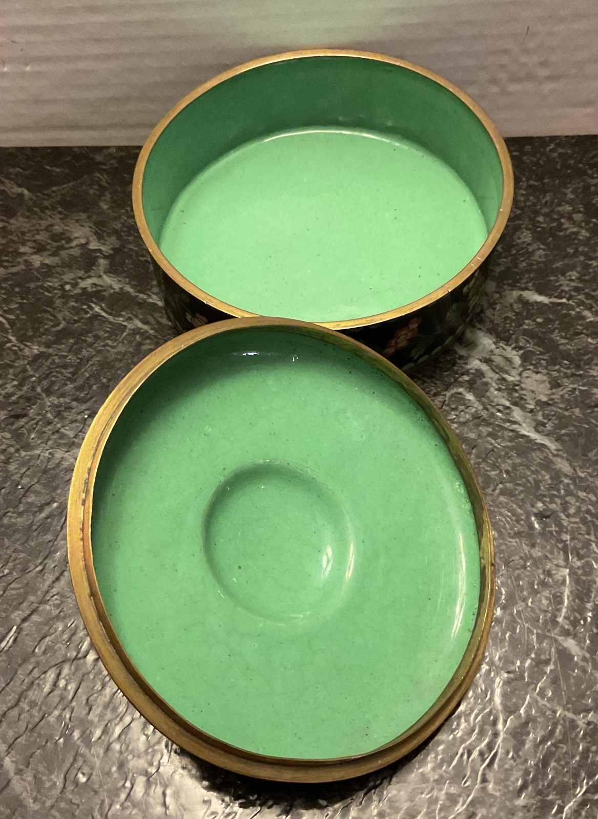 Vintage Chinese Cloisonné Lidded Keepsake Box – Foo Dog Finial