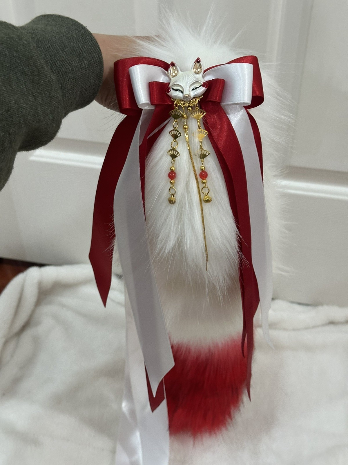 Authentic Catzo Club Cosplay Anime Inari Kitsune Ears & Tail set With Clip