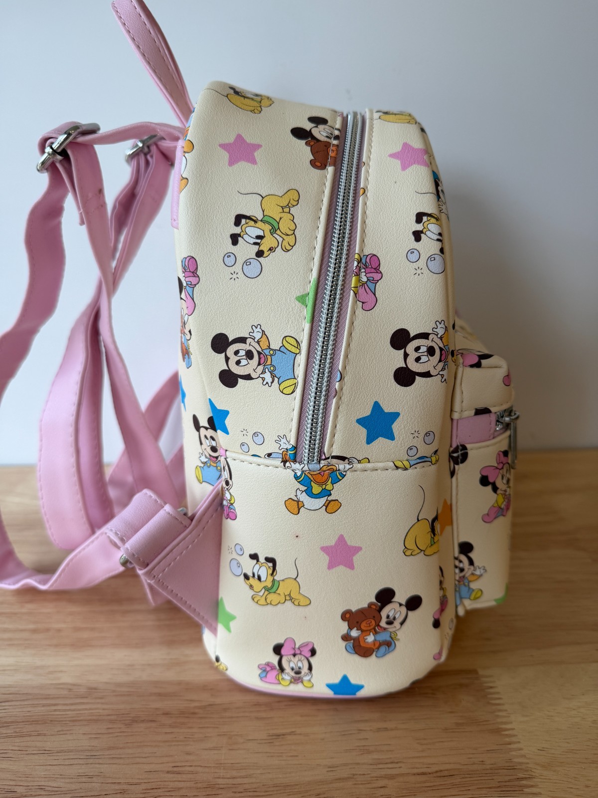 Loungefly Disney Baby Mickey Mouse Minnie Mouse Donald Pluto Mini Backpack VGC